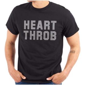 Heartthrob Funny Valentines Joke Mens Graphic T Shirt Tees(Black)