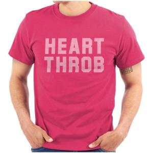 Heartthrob Funny Valentines Joke Mens Graphic T Shirt Tees(Heliconia)