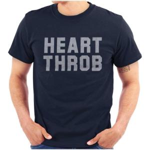 Heartthrob Funny Valentines Joke Mens Graphic T Shirt Tees(Navy)