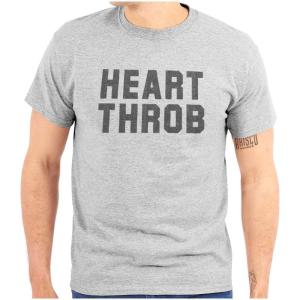 Heartthrob Funny Valentines Joke Mens Graphic T Shirt Tees(Sport Grey)