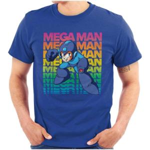 Mega Man 90s Anime Cartoon Character Graphic T Shirt Men or Women(Royal)