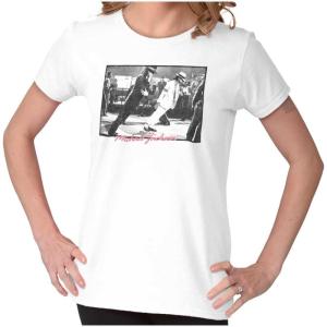 Michael Jackson Smooth Criminal Lean Womens Slim Fit Graphic Tee(White)