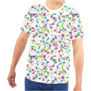 Pattern Style Long Sleeve Sweatshirt Unisex Printed Patterned Tee(Paint Splatter)