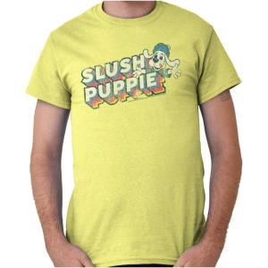 Retro Slush Puppie Vintage 80s Logo Graphic T Shirt Men or Women(Cornsilk)
