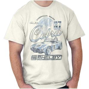 Shelby American Made Cobra Racecar Graphic T Shirt Men or Women(White)