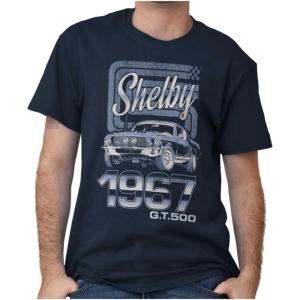 Shelby GT 500 Classic Muscle Car Graphic T Shirt Men or Women(Navy)