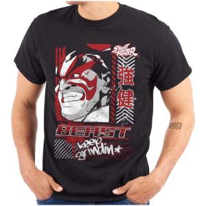 Street Fighter E Honda Beast Grindin Mens Graphic T Shirt Tees(Black)