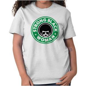 Strong Black Woman Melanin Queen Womens Graphic T Shirt Tees(White)