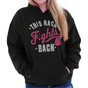 This Rack Fights Back Breast Cancer Hoodie Sweatshirt Women(Black)