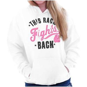 This Rack Fights Back Breast Cancer Hoodie Sweatshirt Women(White)