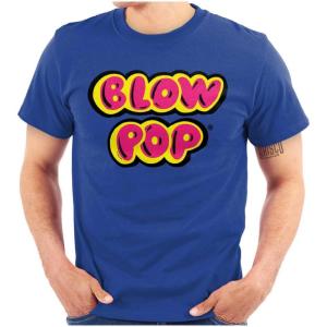 Vintage Blow Pop Cute Bubblegum Candy Graphic T Shirt Men or Women(Royal)