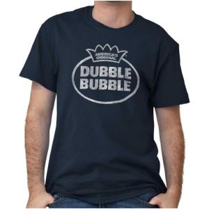 Vintage Dubble Bubble Original Logo Graphic T Shirt Men or Women(Heather Navy)