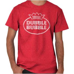 Vintage Dubble Bubble Original Logo Graphic T Shirt Men or Women(Heather Red)
