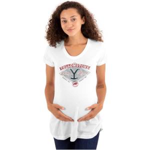 Womens Maternity Yellowstone Y Dutton Ranch Logo T Shirt Tee