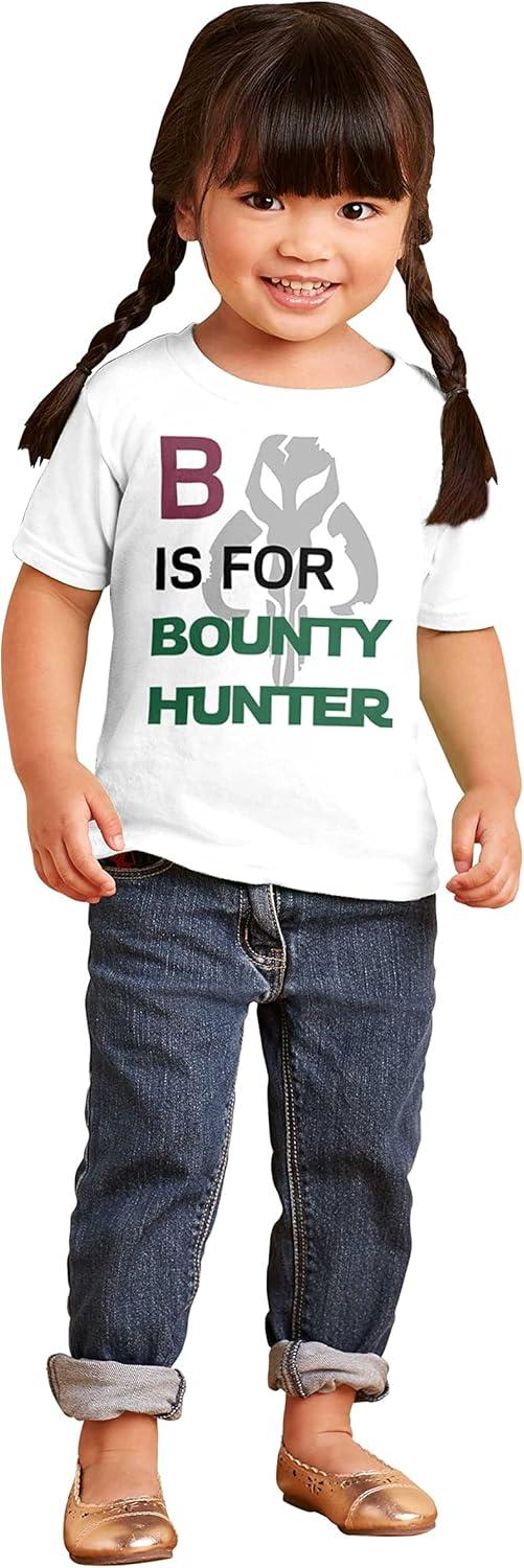 imageB is for Bounty Hunter Dark Galaxy Toddler Boy Girl T ShirtWhite
