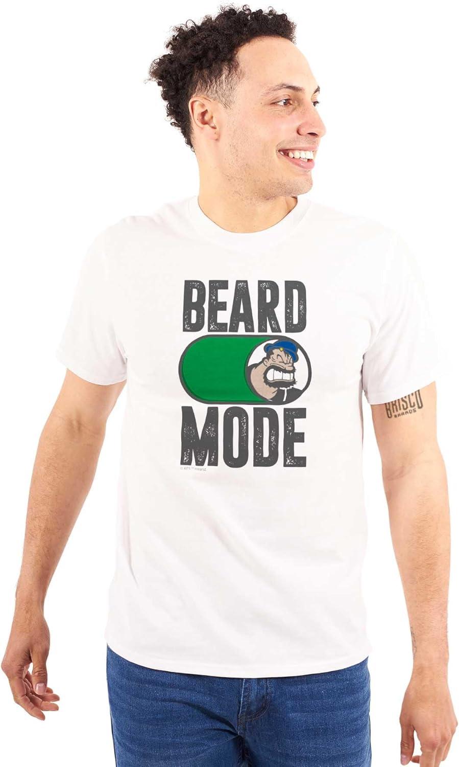 imageBeard Mode On Bluto Funny Bearded Mens Graphic T Shirt TeesWhite