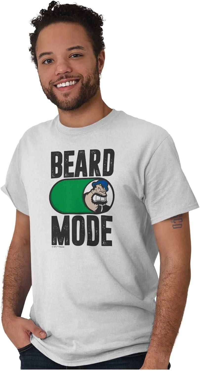 imageBeard Mode On Bluto Funny Bearded Mens Graphic T Shirt TeesWhite
