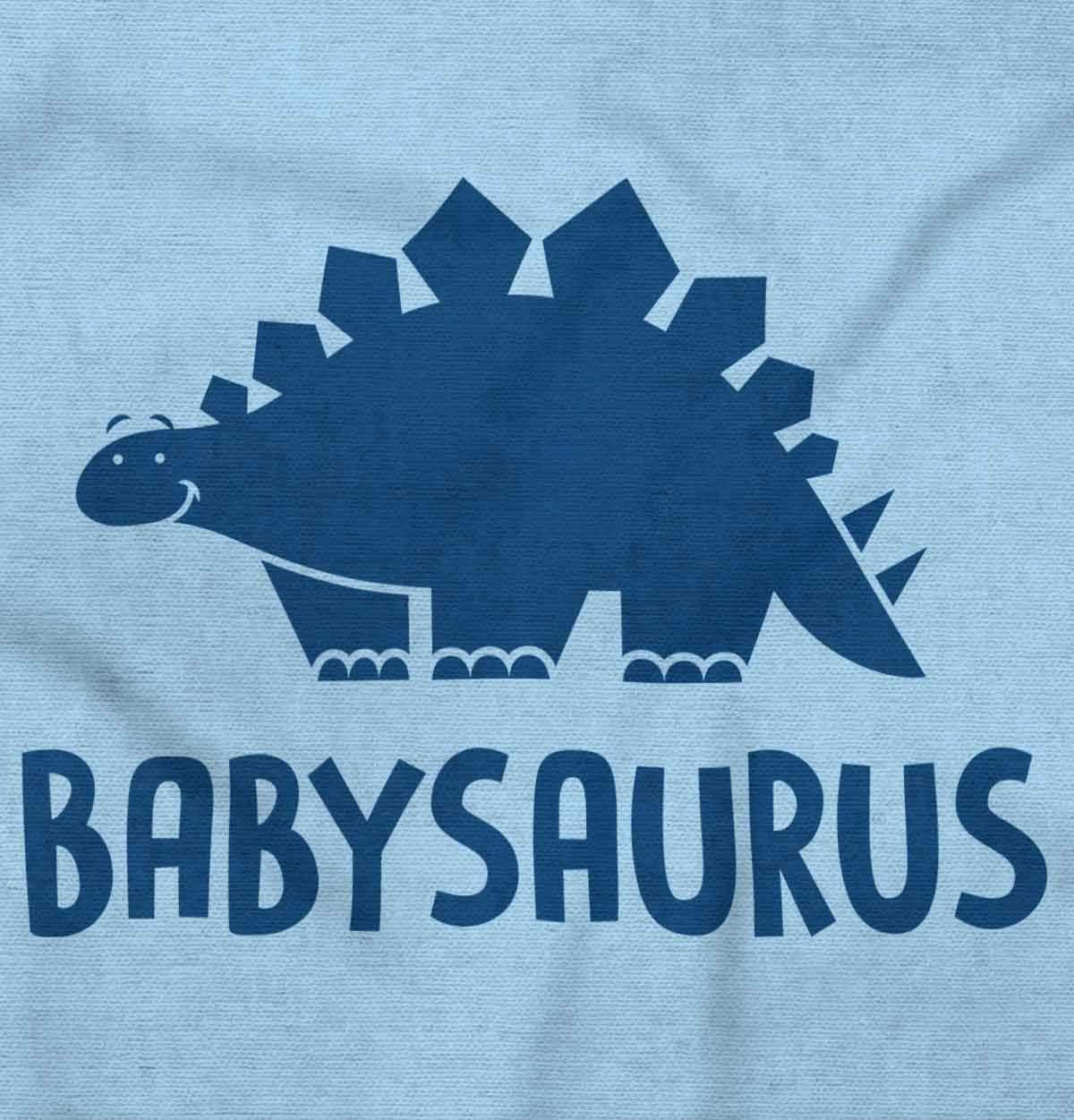 imageBrisco Brands Babysaurus Adorable Little Dinosaur Baby Bodysuit Jumper BoysLight Blue