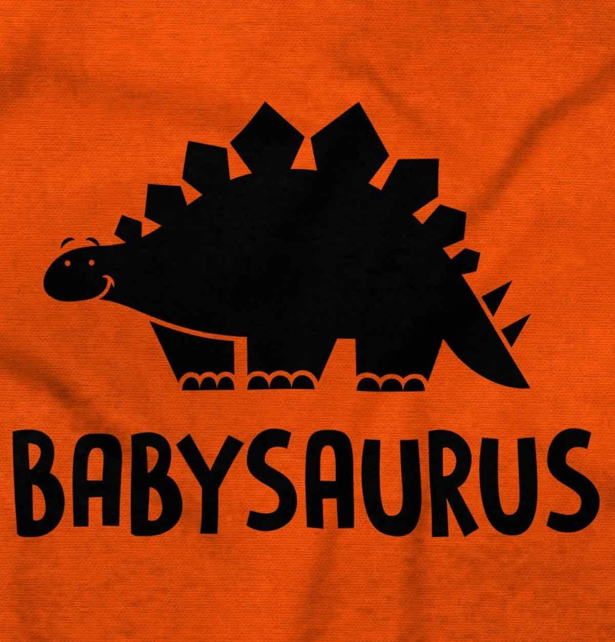 imageBrisco Brands Babysaurus Adorable Little Dinosaur Baby Bodysuit Jumper BoysOrange