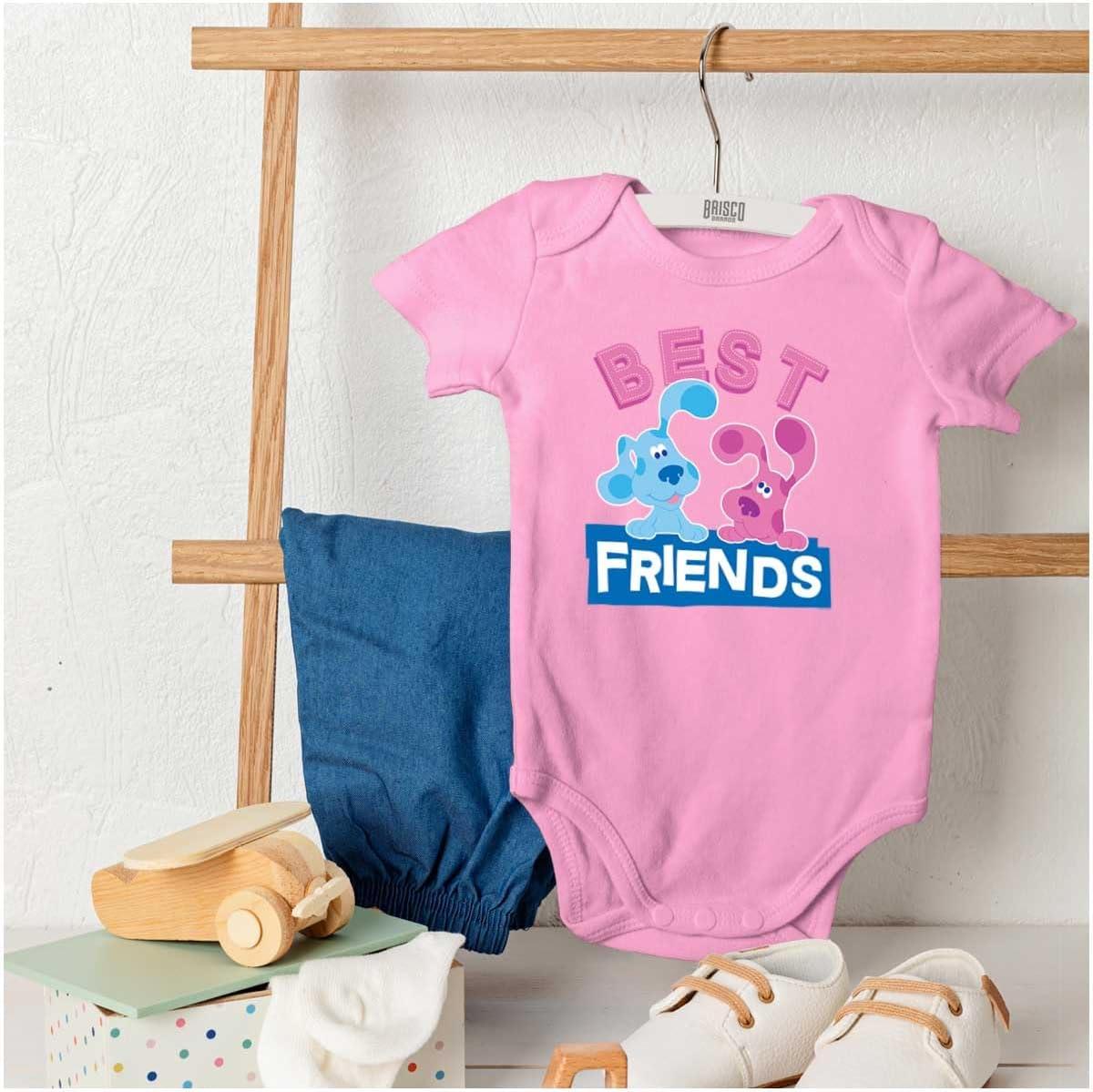 imageBrisco Brands Blues Clues Magenta Best Friends Baby Romper Boys or GirlsPink