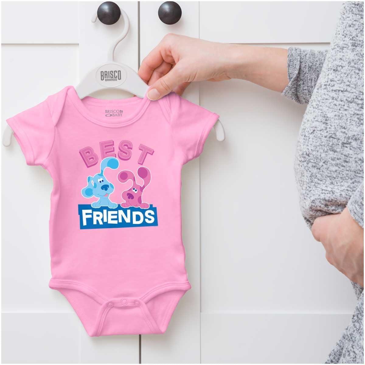imageBrisco Brands Blues Clues Magenta Best Friends Baby Romper Boys or GirlsPink