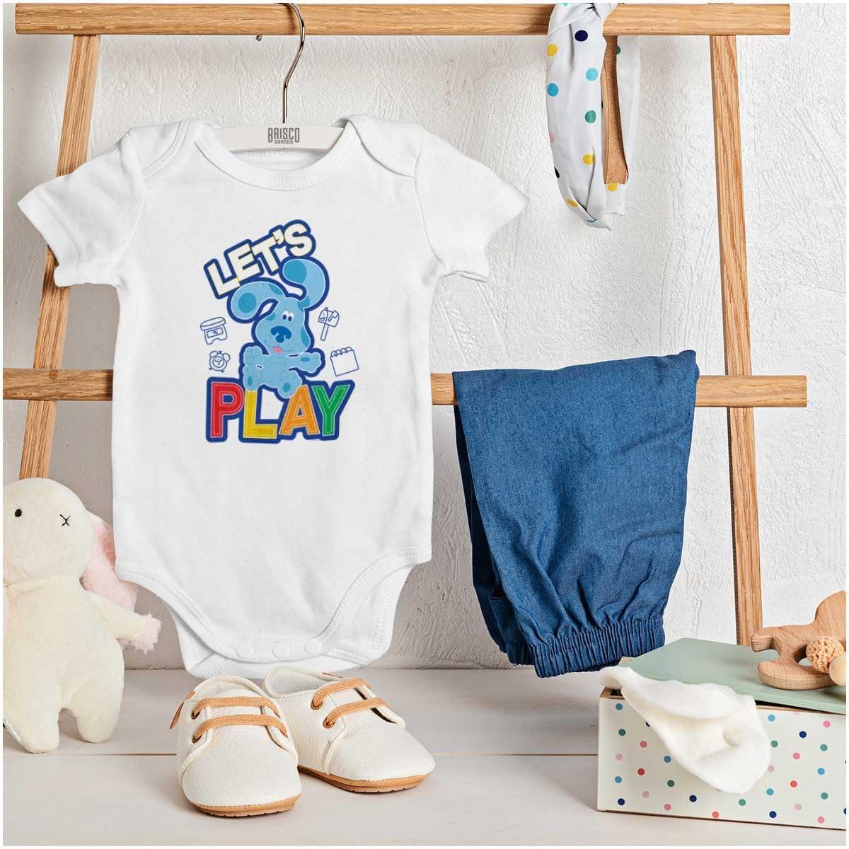 imageBrisco Brands Blues Clues and Friends Lets Play Baby Romper Boys or GirlsWhite