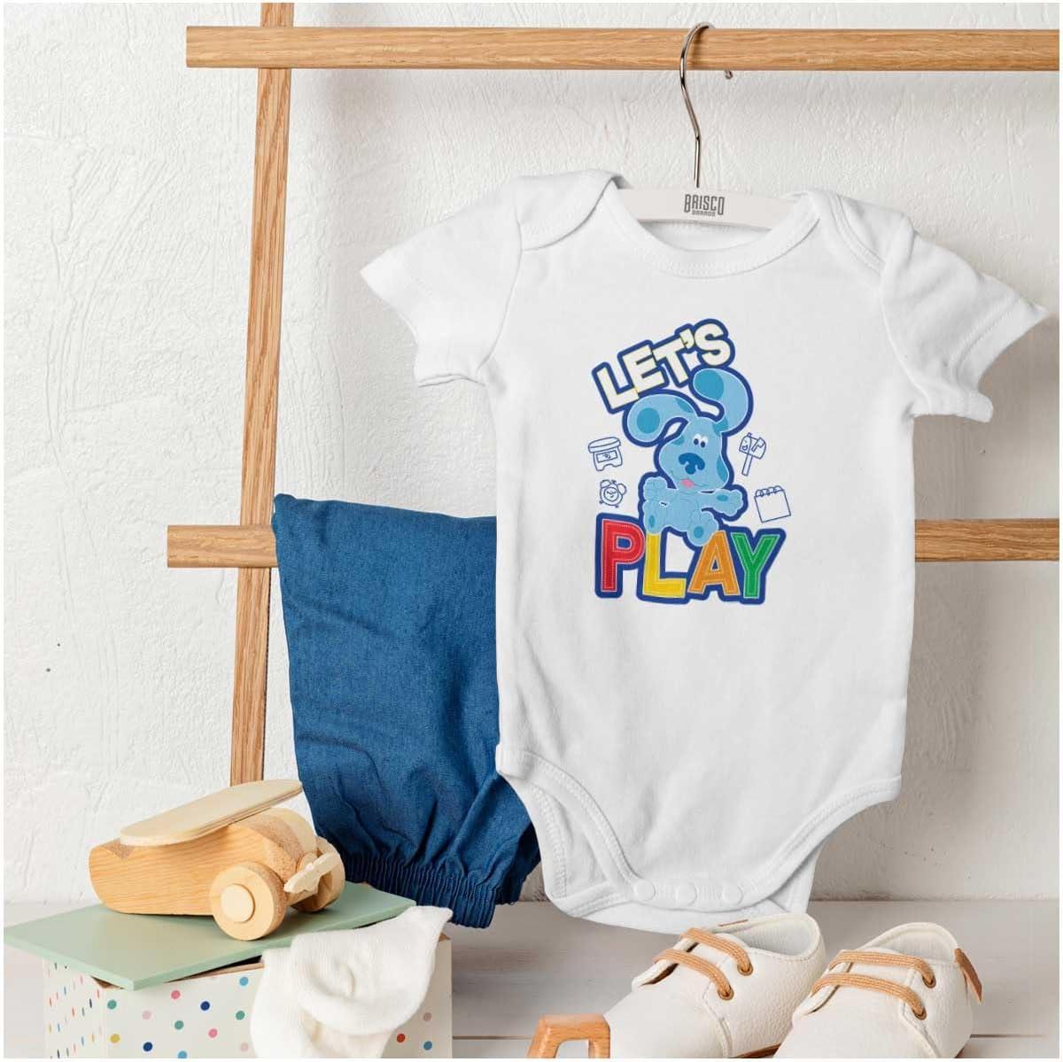 imageBrisco Brands Blues Clues and Friends Lets Play Baby Romper Boys or GirlsWhite