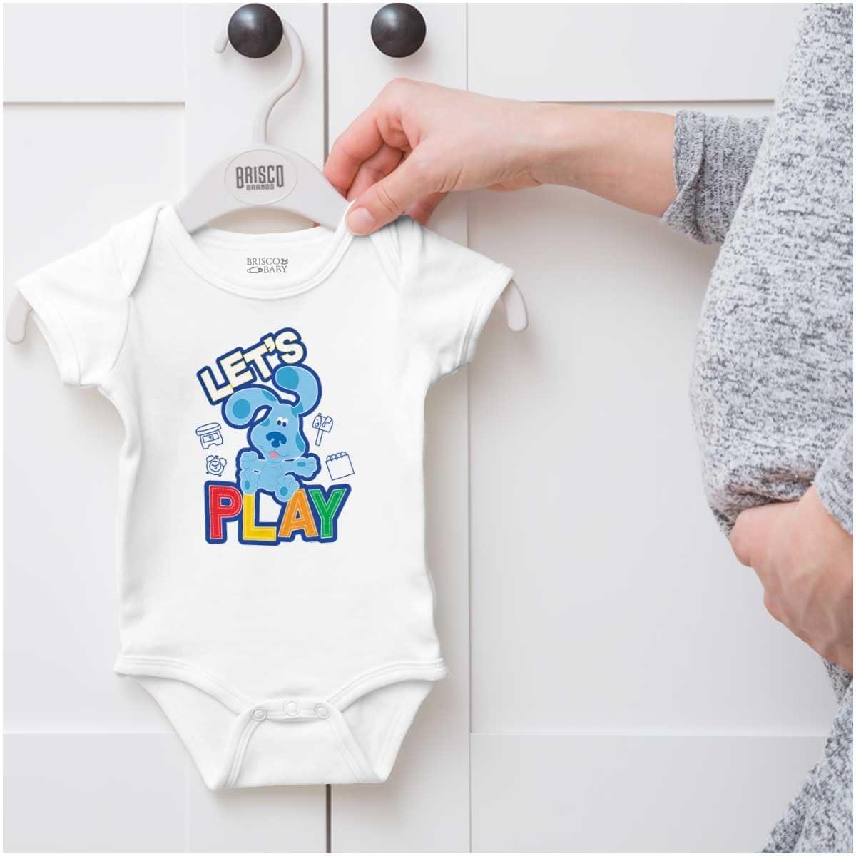 imageBrisco Brands Blues Clues and Friends Lets Play Baby Romper Boys or GirlsWhite