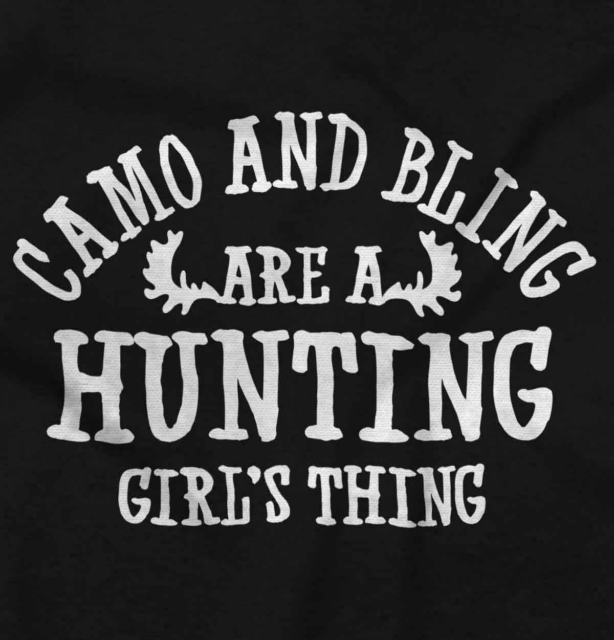 imageBrisco Brands Camo Bling Hunting Girls Thing Baby Bodysuit Jumper GirlsBlack