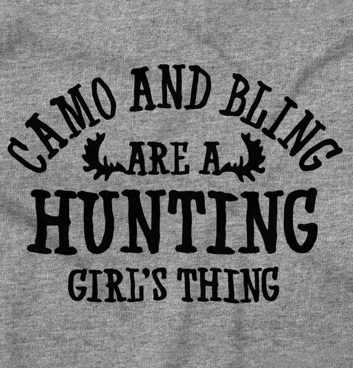 imageBrisco Brands Camo Bling Hunting Girls Thing Baby Bodysuit Jumper GirlsHeather