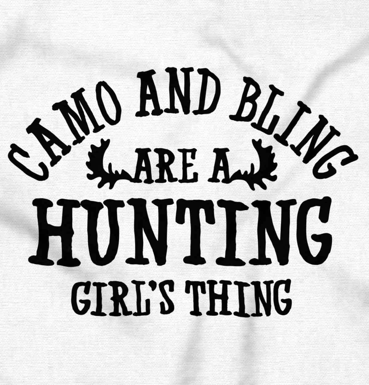 imageBrisco Brands Camo Bling Hunting Girls Thing Baby Bodysuit Jumper GirlsWhite