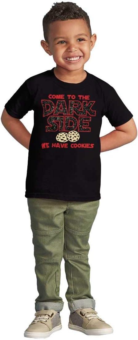 imageBrisco Brands Come to The Dark Side We Have Cookies Toddler Boy Girl T ShirtBlack