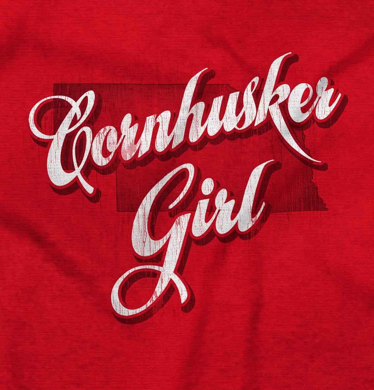 imageBrisco Brands Cornhusker Girl Cute Nebraska Pride Baby Bodysuit Jumper GirlsRed