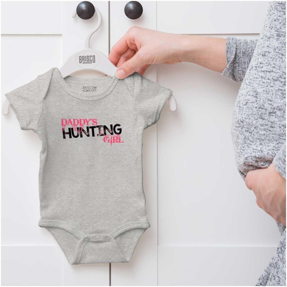 imageBrisco Brands Cute Daddys Hunting Girl Daughter Baby Bodysuit Jumper GirlsHeather