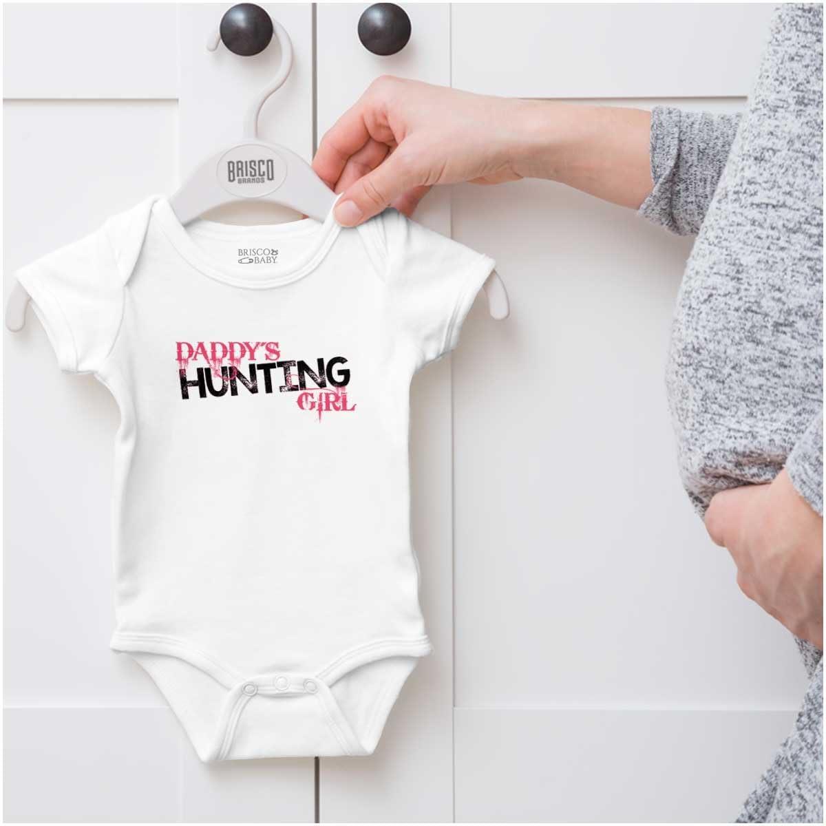 imageBrisco Brands Cute Daddys Hunting Girl Daughter Baby Bodysuit Jumper GirlsWhite