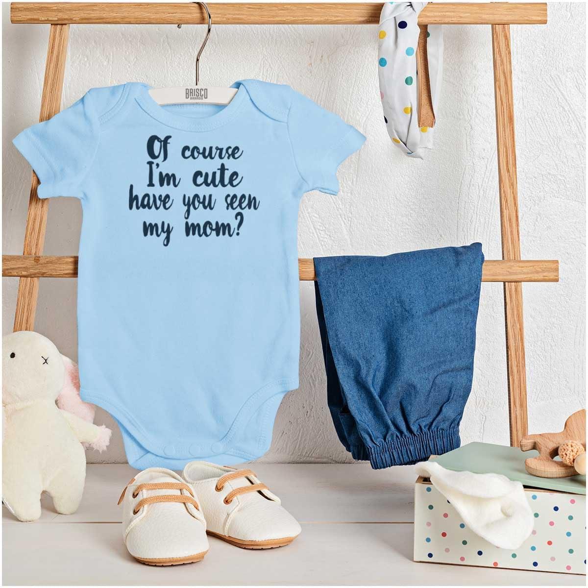 imageBrisco Brands Cute Like Mom New Daughter Adorable Baby Bodysuit Jumper GirlsLight Blue