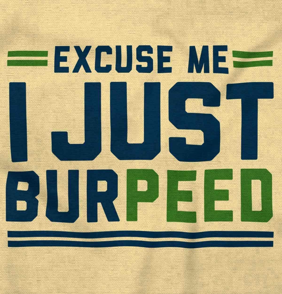 imageBrisco Brands Excuse Me I Just Burpeed Workout Baby Romper Boys or GirlsBanana