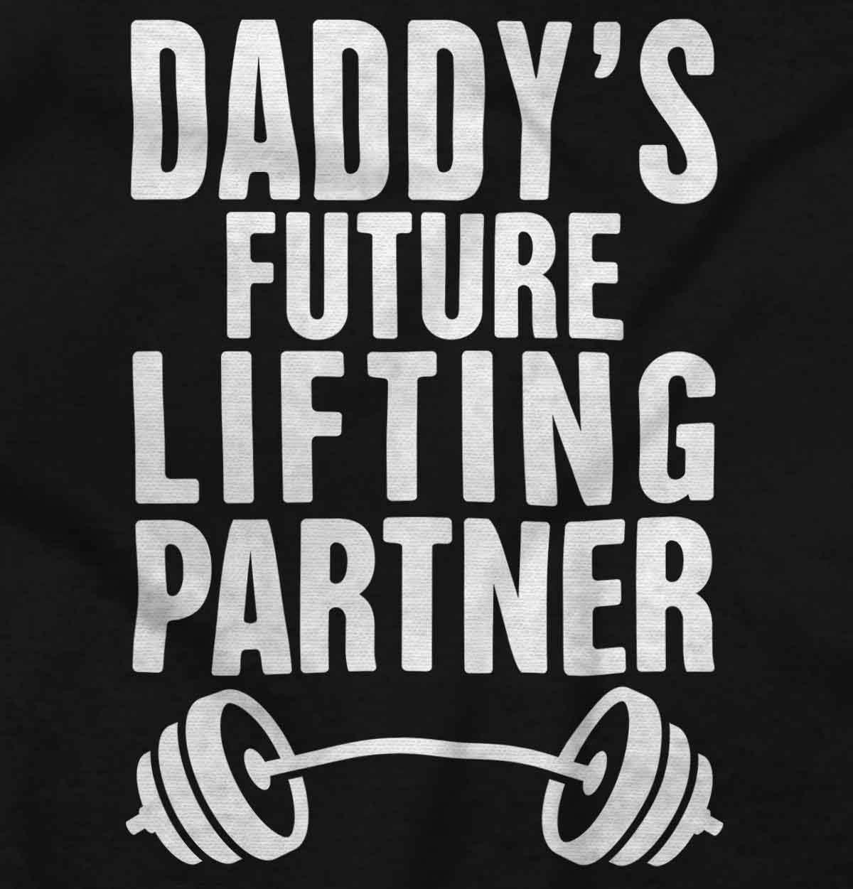 imageBrisco Brands Fathers Day Daddys Future Gym Partner Baby Bodysuit Jumper BoysBlack