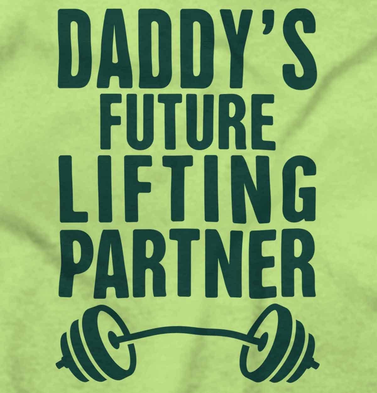 imageBrisco Brands Fathers Day Daddys Future Gym Partner Baby Bodysuit Jumper BoysKey Lime