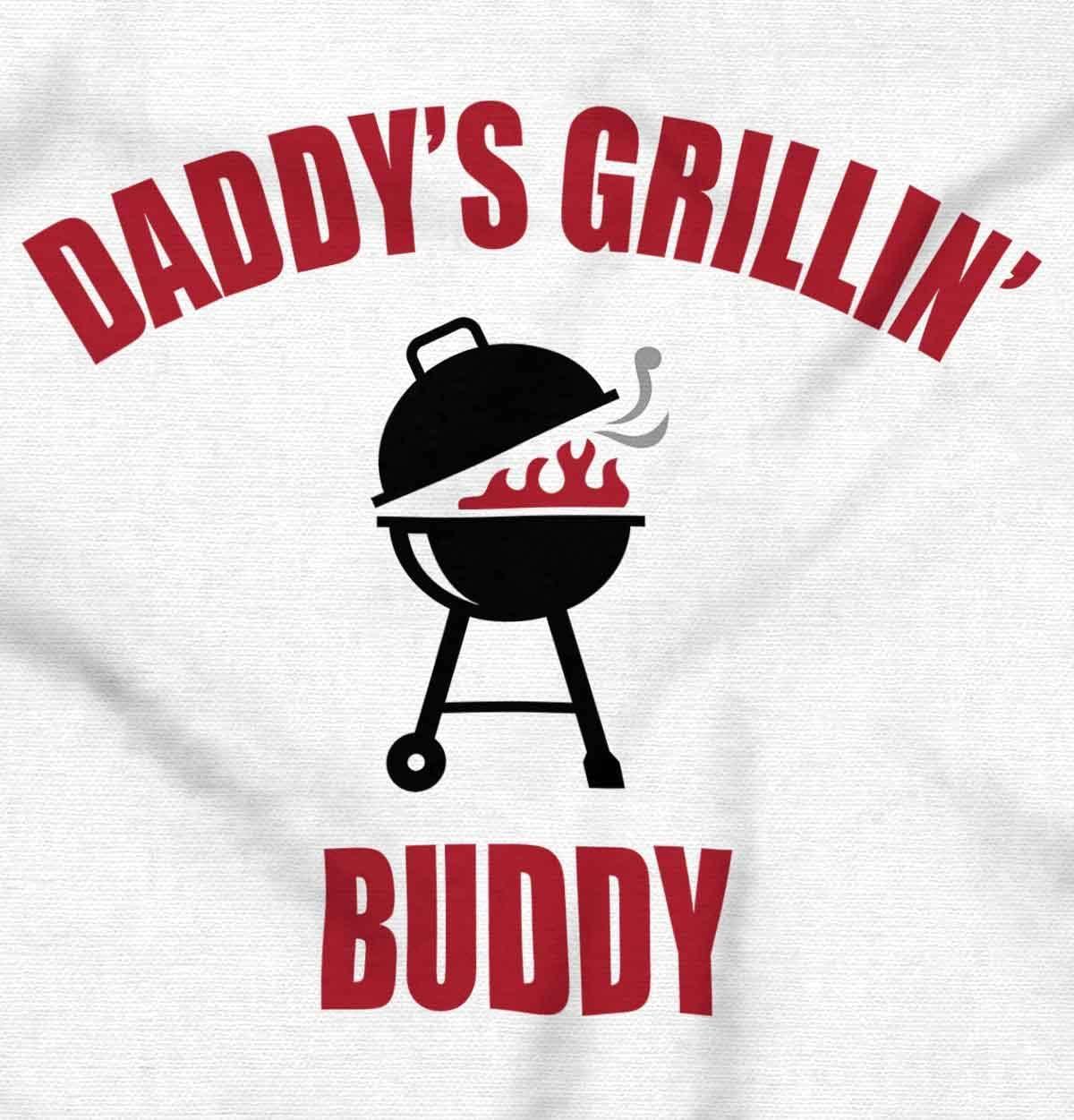 imageBrisco Brands Fathers Day Daddys Grilling Buddy Baby Romper Boys or GirlsWhite