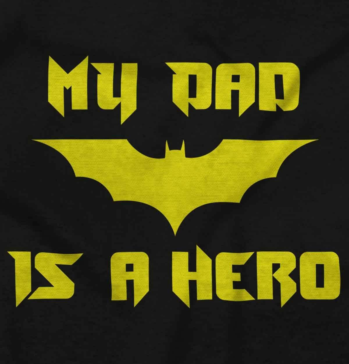 imageBrisco Brands Fathers Day My Dad is a Superhero Baby Romper Boys or GirlsBlack