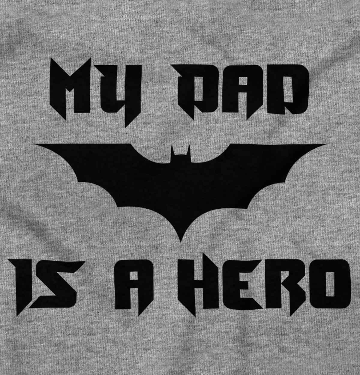 imageBrisco Brands Fathers Day My Dad is a Superhero Baby Romper Boys or GirlsHeather