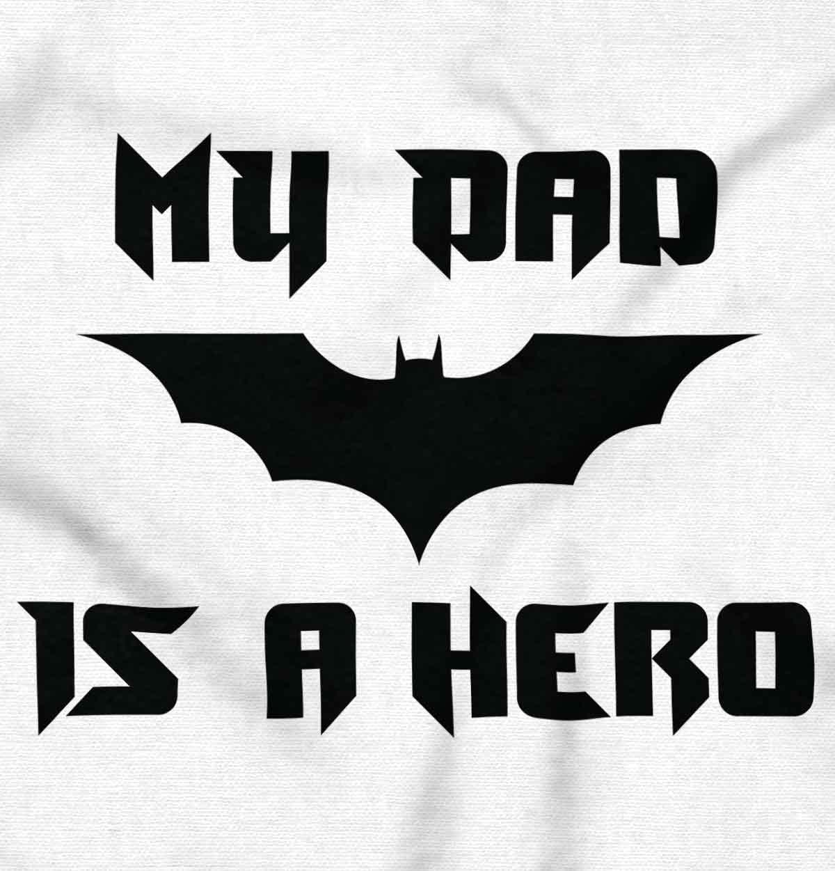 imageBrisco Brands Fathers Day My Dad is a Superhero Baby Romper Boys or GirlsWhite