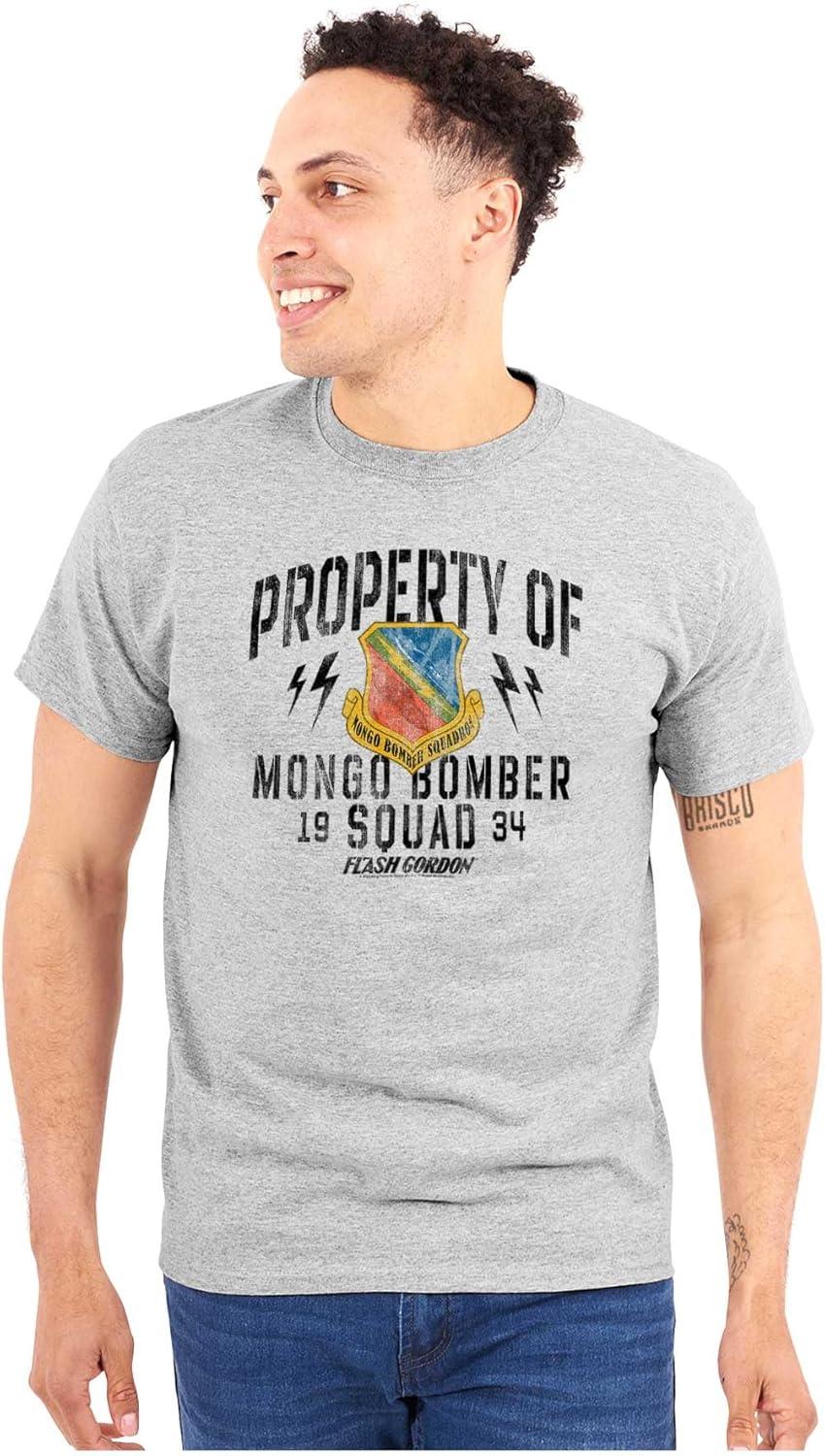 imageBrisco Brands Flash Gordon Mongo Bomber Squad Comic Graphic T Shirt Men or WomenSport Grey