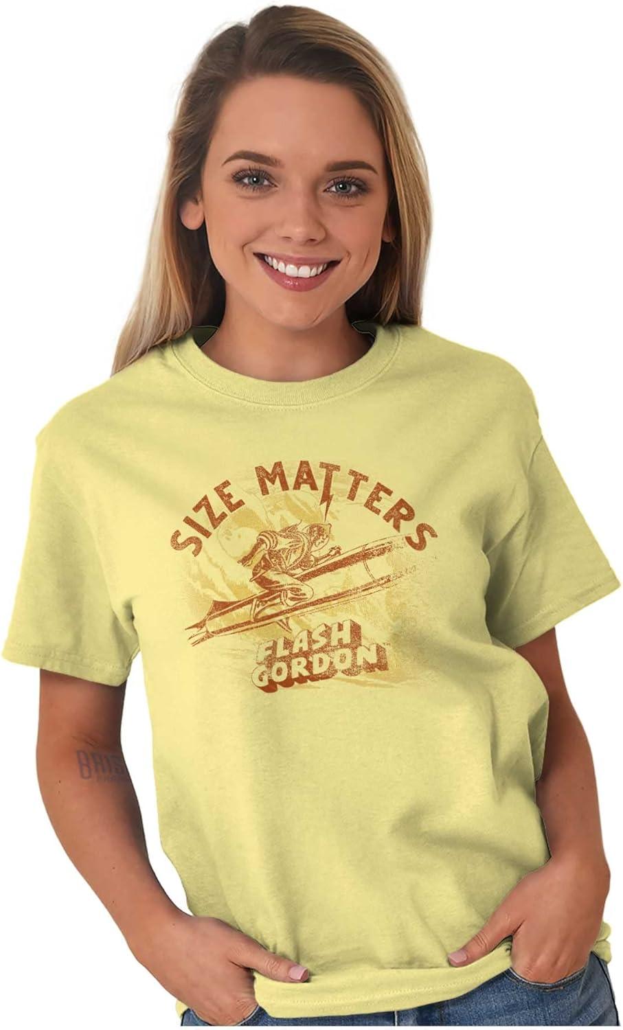 imageBrisco Brands Flash Gordon Size Matters Space Hero Graphic T Shirt Men or WomenYellow Haze