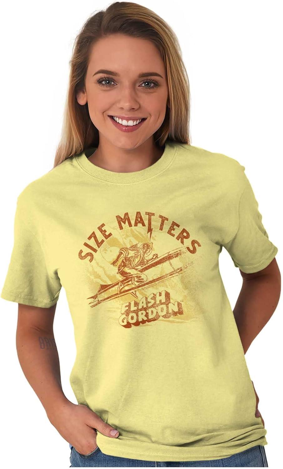 imageBrisco Brands Flash Gordon Size Matters Space Hero Graphic T Shirt Men or WomenYellow Haze