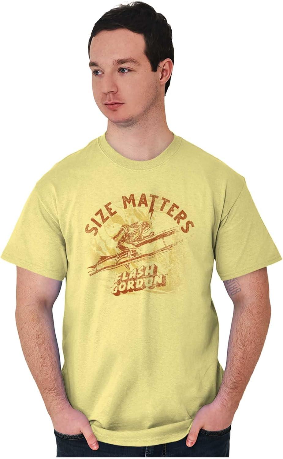 imageBrisco Brands Flash Gordon Size Matters Space Hero Graphic T Shirt Men or WomenYellow Haze