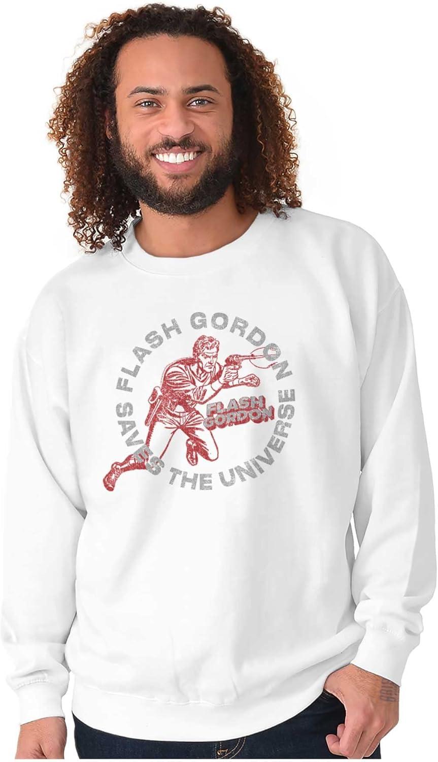 imageBrisco Brands Flash Gordon Superhero Comic Book Sweatshirt for Men or WomenWhite