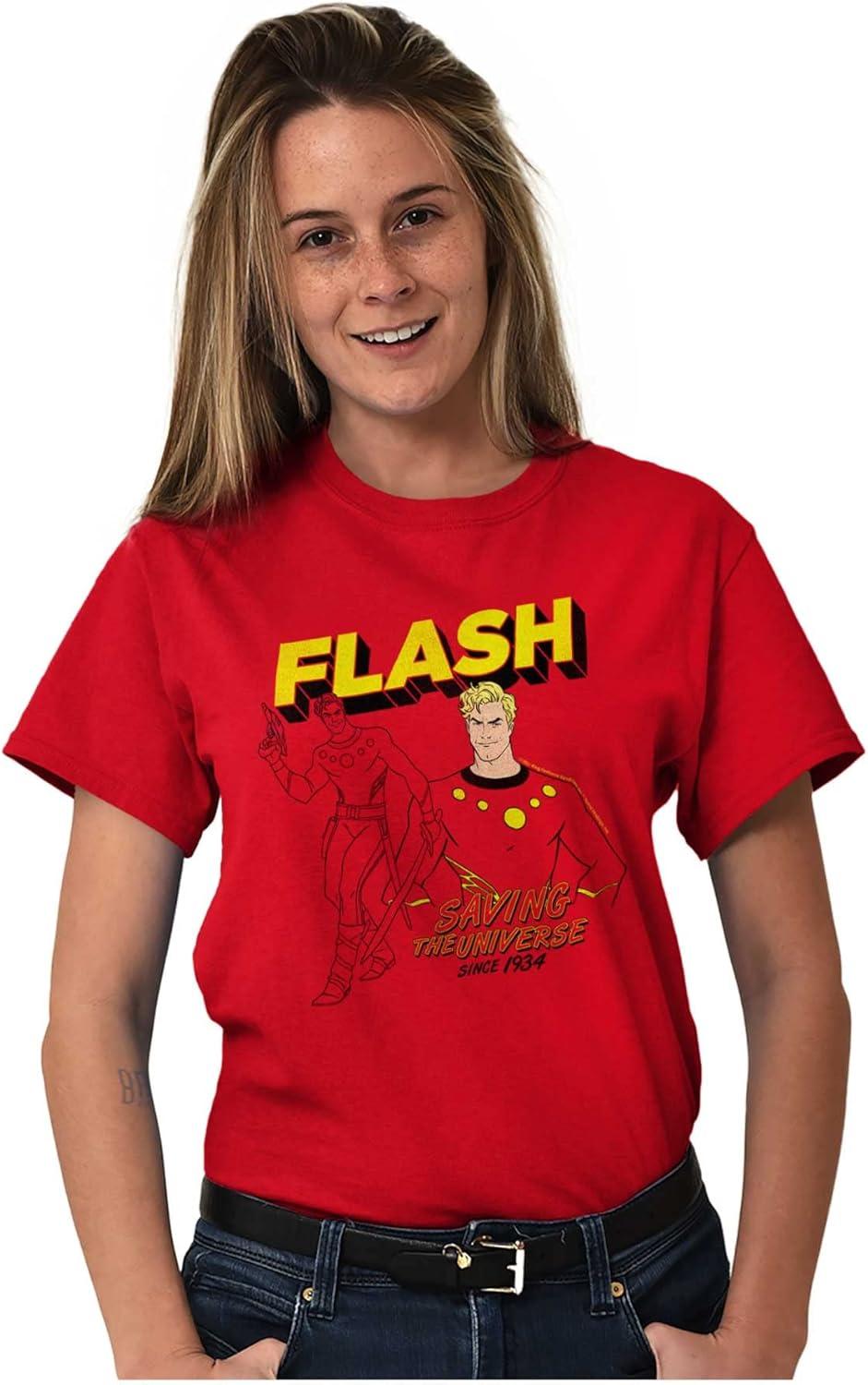 imageBrisco Brands Flash Gordon Superhero Comic Strip Graphic T Shirt Men or WomenRed