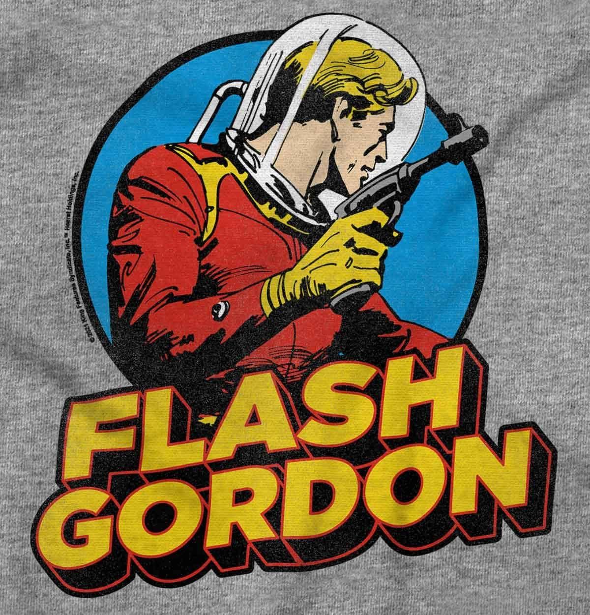 imageBrisco Brands Flash Gordon Vintage Space Comic Hero Hoodie Sweatshirt Women MenSport Grey